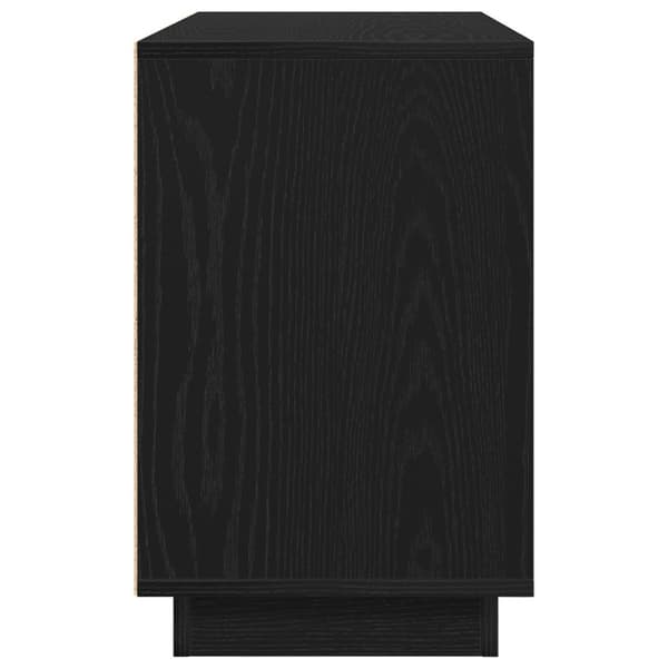 vidaXL Skåp Svart ek MDF Stor Buffémöbel Rektangulär Modern Dörrar