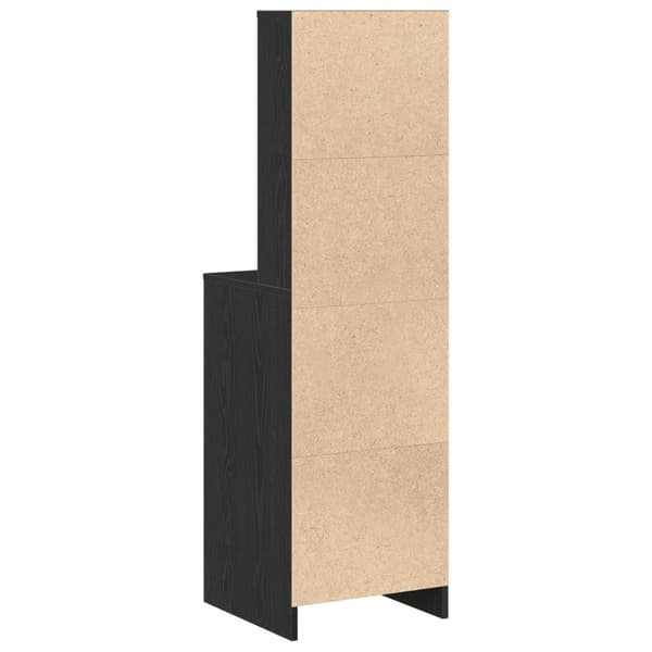 vidaXL Høyskap Svart Eik 40x41x135 cm Konstruert Tre
