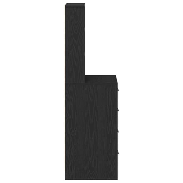 vidaXL Sort egetræ Konstrueret træ med sort egetræ finish Medium