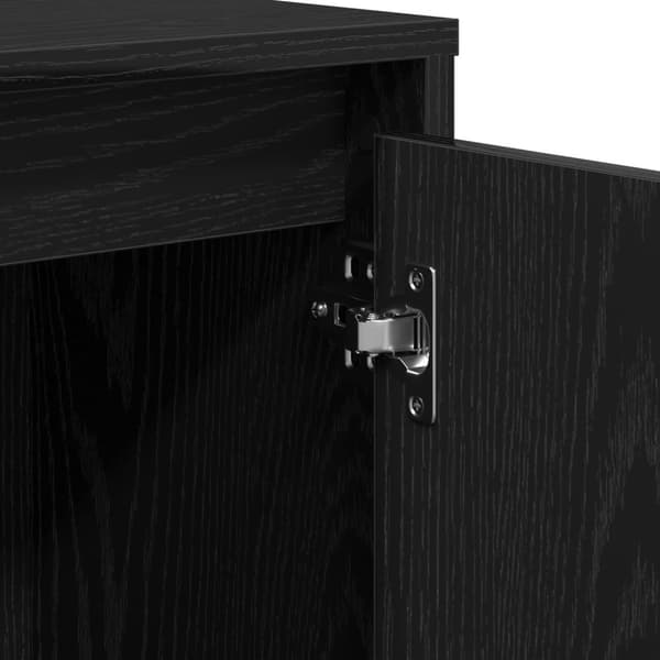 vidaXL Sideboard Svart ek Konstruerat trä Medium Förvaring