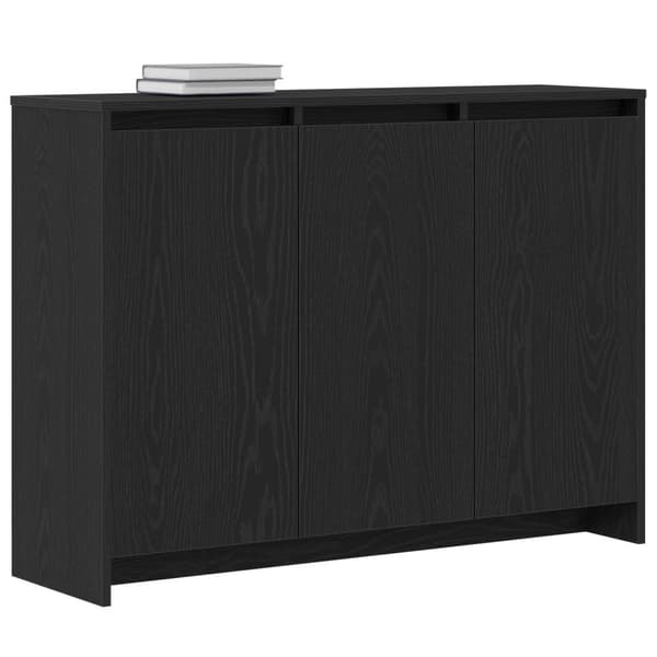 vidaXL Sivupöytä Musta Tammi 102x33x75 cm Tekopuu