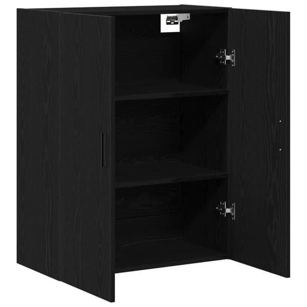 vidaXL Vegghengtskap Svart Eik 69,5x34x90 cm Laget av Tre