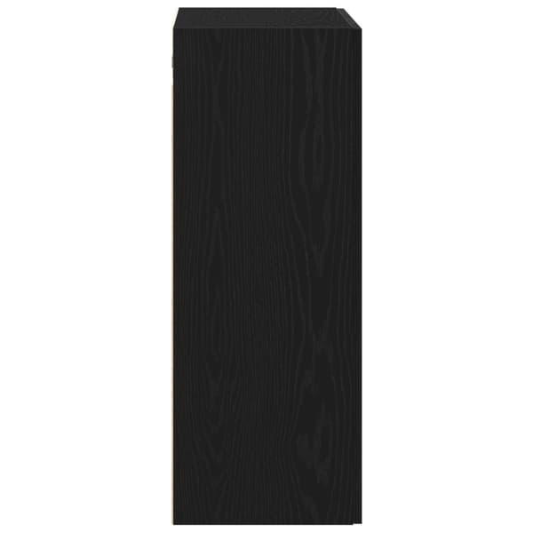 vidaXL Vegghengtskap Svart Eik 69,5x34x90 cm Laget av Tre