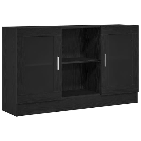vidaXL Sideboard i svart eik 120x30,5x70 cm laget av konstruert tre