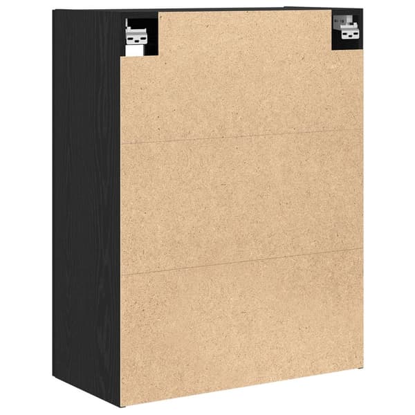 vidaXL Väggmonterat Skåp Svart Ek Konstruerat trä 69.5 x 34 x 89.8 cm