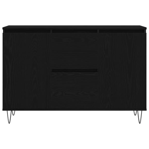vidaXL Skap Svart Eik 101,5x35x70 cm Konstruert Tre