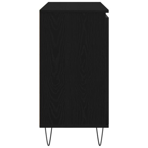 vidaXL Skap Svart Eik 101,5x35x70 cm Konstruert Tre