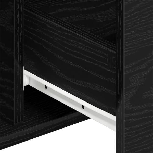 vidaXL Skap Svart Eik 101,5x35x70 cm Konstruert Tre