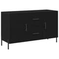 Miniatyrbillede 4 af 11: vidaXL Sideboard Sort egetræ Træ Medium Sort egetræ sideboard
