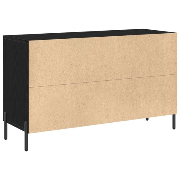 vidaXL Sideboard Sort egetræ Træ Medium Sort egetræ sideboard