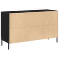 Miniatyrbillede 7 af 11: vidaXL Sideboard Sort egetræ Træ Medium Sort egetræ sideboard