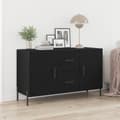 Miniatyrbillede 2 af 11: vidaXL Sideboard Sort egetræ Træ Medium Sort egetræ sideboard
