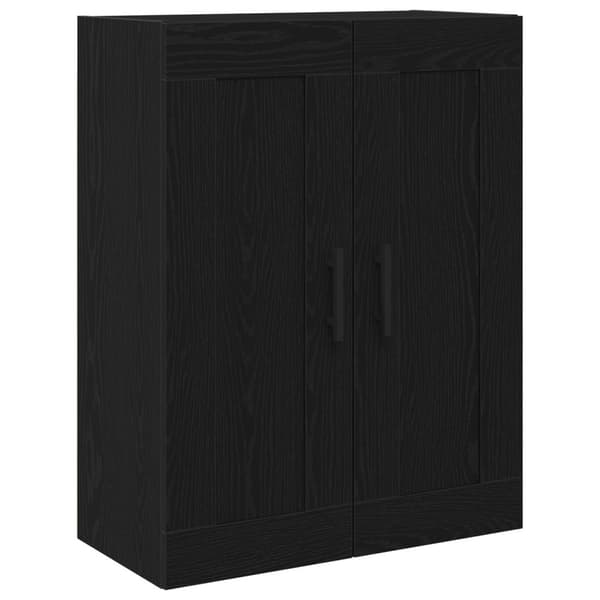 vidaXL Vegghengt Skap Svart Eik 69,5x34x90 cm Konstruert Tre