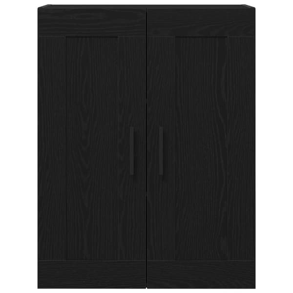 vidaXL Vegghengt Skap Svart Eik 69,5x34x90 cm Konstruert Tre