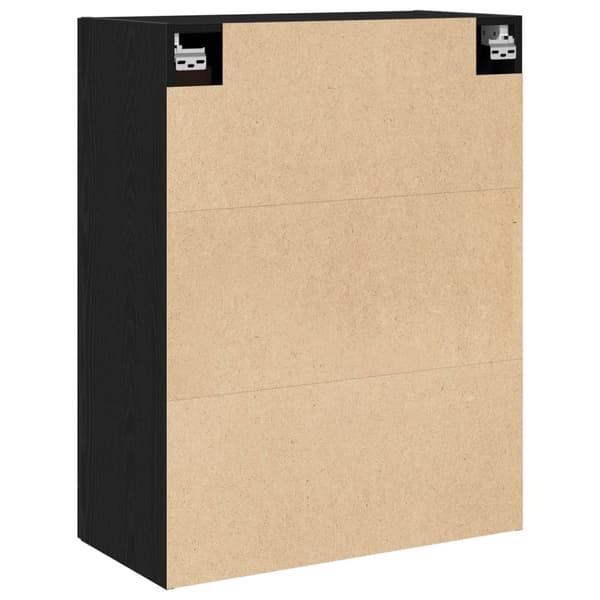 vidaXL Vegghengt Skap Svart Eik 69,5x34x90 cm Konstruert Tre