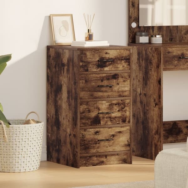 vidaXL Kabinett Røkt Eik 40x41x75 cm Tre