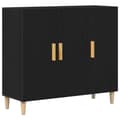 Miniatyrbillede 4 af 11: vidaXL Sideboard Sort Egetræ Konstrueret Træ Medium
