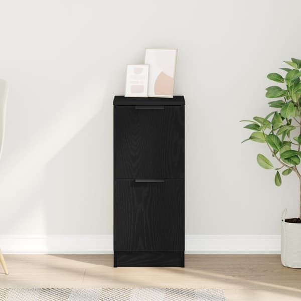 vidaXL Svart Eik Sideboard - 30x30x70 cm