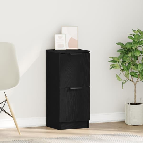 vidaXL Svart Eik Sideboard - 30x30x70 cm