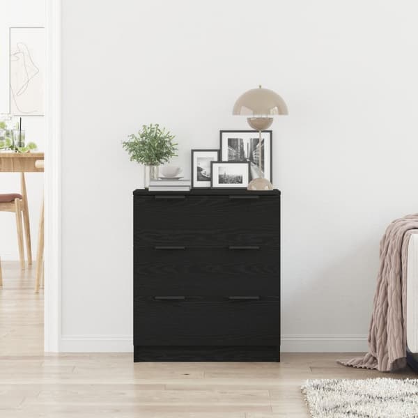 vidaXL Svart Eik Skap 60x30x70 cm Konstruert Tre