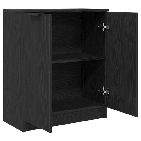 vidaXL Sideboard Sort Eg Konstrueret træ Standard Sideboard Møbler