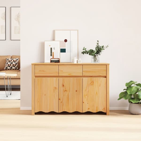 vidaXL Sivupöytä "DRAMMEN" 114x43x75,5 cm Kiinteä Puulima