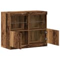 Miniatyrbilde 5 av 11: vidaXL skap med LED lys gammelt tre 81x37x67 cm
