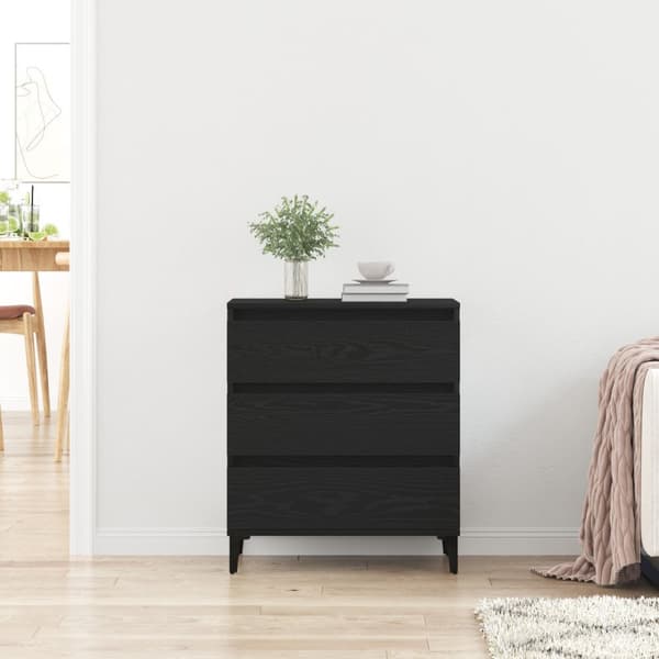 vidaXL Skap Svart Eik 60x35x70 cm Konstruert Tre