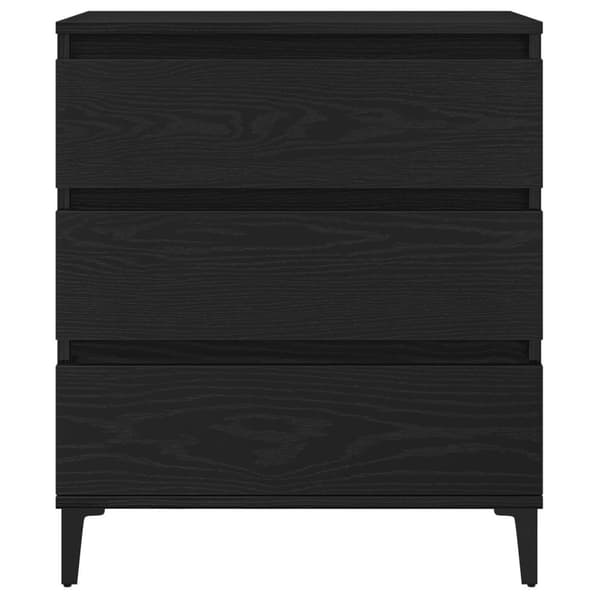 vidaXL Skap Svart Eik 60x35x70 cm Konstruert Tre