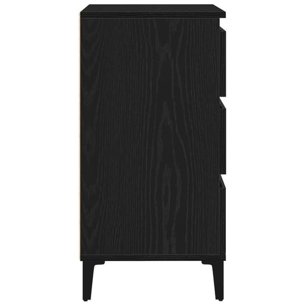 vidaXL Skap Svart Eik 60x35x70 cm Konstruert Tre