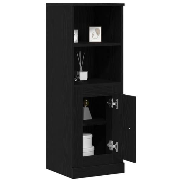 vidaXL Høyskap Svart Eik 36x35.5x103.5 cm Ingeniørtre
