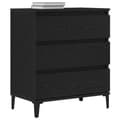 Miniatyrbillede 3 af 11: vidaXL Sideboard Sort egetræ Konstrueret træ Mellem Opbevaringsenhed