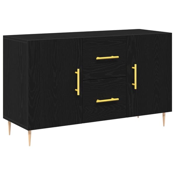 vidaXL Sideboard Svart Eik 100x36x60 cm Konstruksjonsmateriale