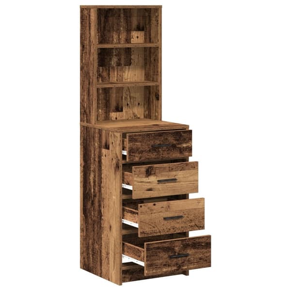 vidaXL korkeakaappi vanhasta puusta 40x41x135 cm teknisesti valmistettua puuta