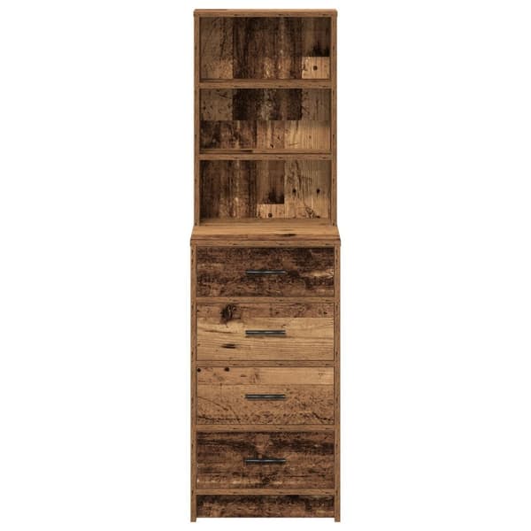 vidaXL korkeakaappi vanhasta puusta 40x41x135 cm teknisesti valmistettua puuta