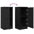 Miniatyrbilde 11 av 11: vidaXL Sideboards 2 stk i Svart Eik, 30x30x70 cm, Laget av Konstruert Tre