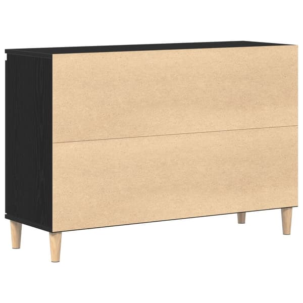 vidaXL Skap i svart eik 101x35x60 cm, laget av konstruert tre