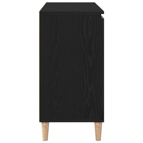 vidaXL Skap i svart eik 101x35x60 cm, laget av konstruert tre
