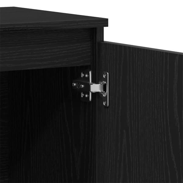 vidaXL Skap i svart eik 101x35x60 cm, laget av konstruert tre