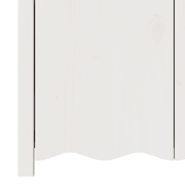 vidaXL Sivupöytä "DRAMMEN" Valkoinen 114x43x75,5 cm Massiivipuu Männystä