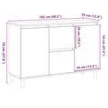 Pikkukuva 11 / 11: vidaXL Sivupöytä Musta Tammi 101x35x60 cm Tekokuitu