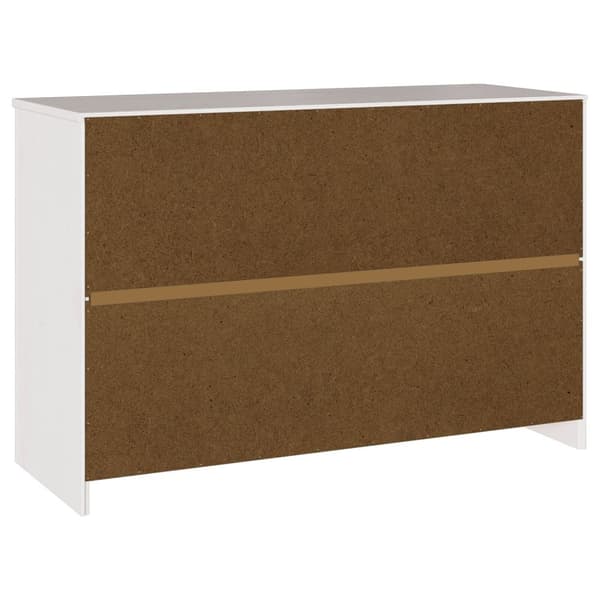 vidaXL Sideboard ""DRAMMEN"" Hvit 114x43x75,5 cm Solid Tre Furu