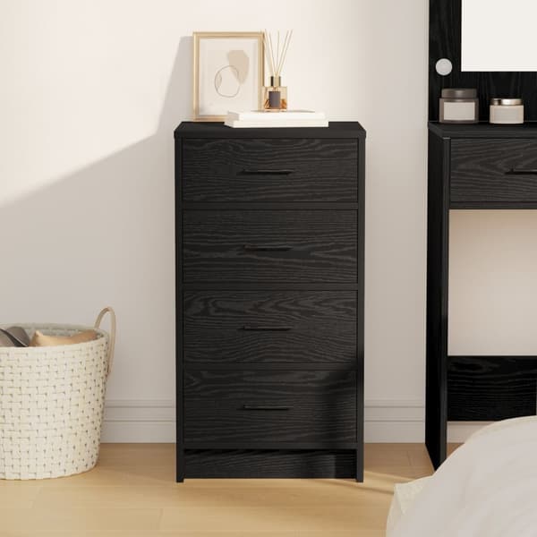vidaXL skjenk svart eik 40x41x75 cm konstruert tre