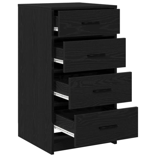 vidaXL skjenk svart eik 40x41x75 cm konstruert tre