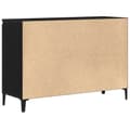 Miniatyrbild 7 av 11: vidaXL Sideboard Svart ek Massiv Ek, Pulverlackerat Stål Medium