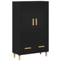 Pikkukuva 4 / 11: vidaXL Highboard mustasta tammesta, 70x31x115 cm, valmistettu teknisestä puusta