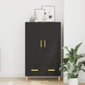 Pikkukuva 5 / 11: vidaXL Highboard mustasta tammesta, 70x31x115 cm, valmistettu teknisestä puusta