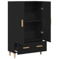 Pikkukuva 6 / 11: vidaXL Highboard mustasta tammesta, 70x31x115 cm, valmistettu teknisestä puusta