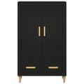 Pikkukuva 8 / 11: vidaXL Highboard mustasta tammesta, 70x31x115 cm, valmistettu teknisestä puusta