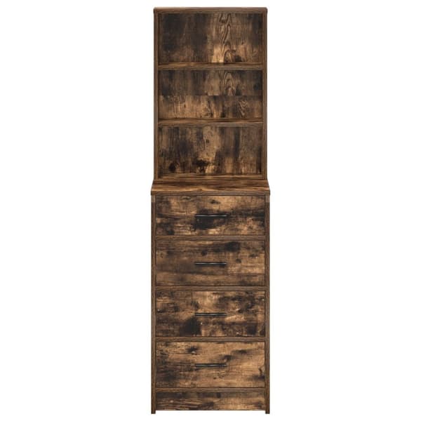 vidaXL Høyskap Røkt Eik 40x41x135 cm Konstruert Tre